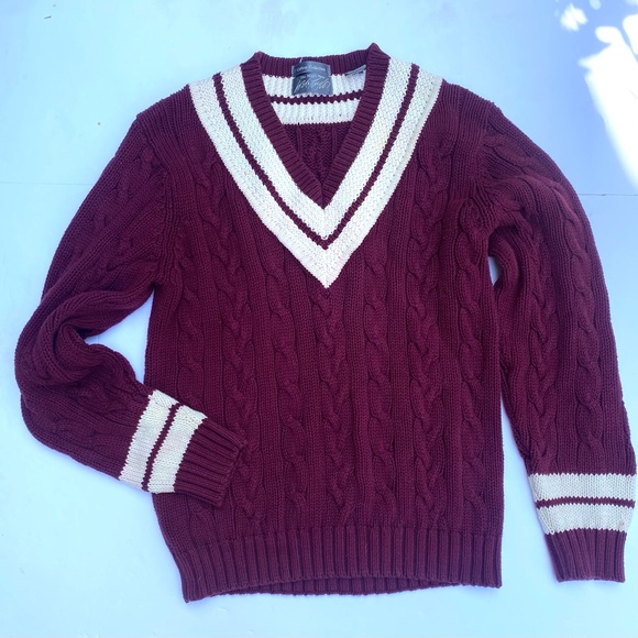 Vintage Preppy Lord & Taylor V-Neck, Cable Knit SWEATER very Ivy League! - Picture 1 of 7